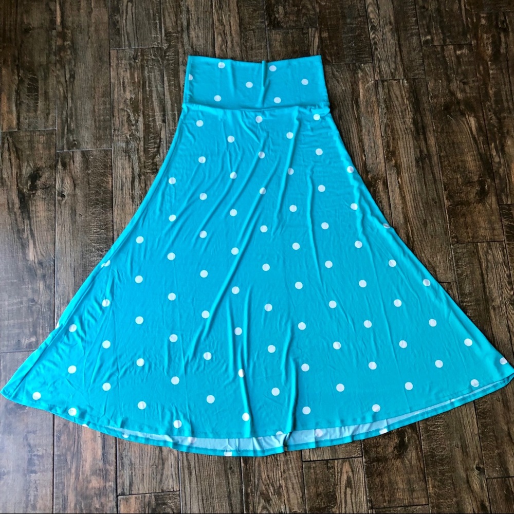 ❤️GUC Bright Turquoise Polka Dot LLR Maxi❤️
